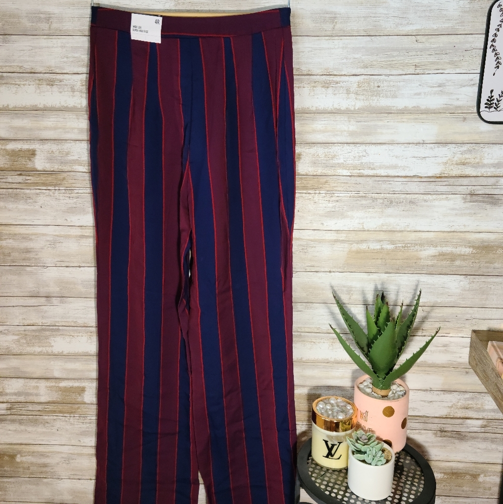 NWT|Express high rise striped pants